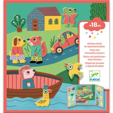 Planse cu abtibilduri repozitionabile Invatam ce facem in natura, Djeco - imaginea 1