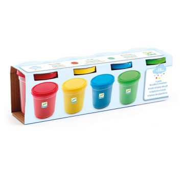 Plastilina 4 tuburi culori clasice, Djeco - imaginea 1