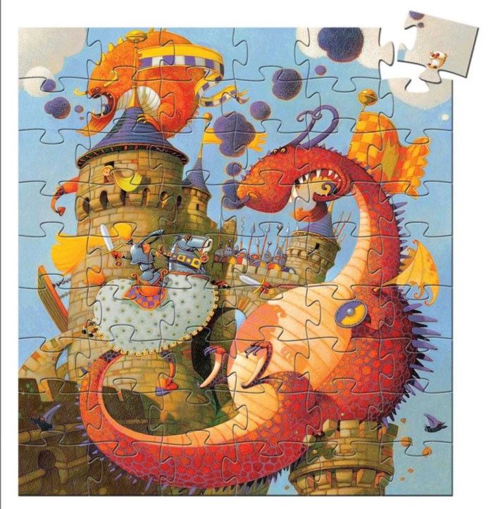 Puzzle Cavalerul si dragonul, Djeco - imaginea 2