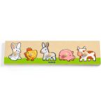 Puzzle cu buton Ferma, Djeco - imaginea 2 Puzzle cu buton Ferma, Djeco - imaginea 2