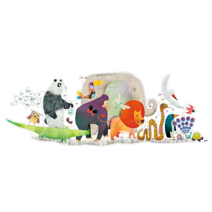 Puzzle gigant Parada animalelor, Djeco - imaginea 3
