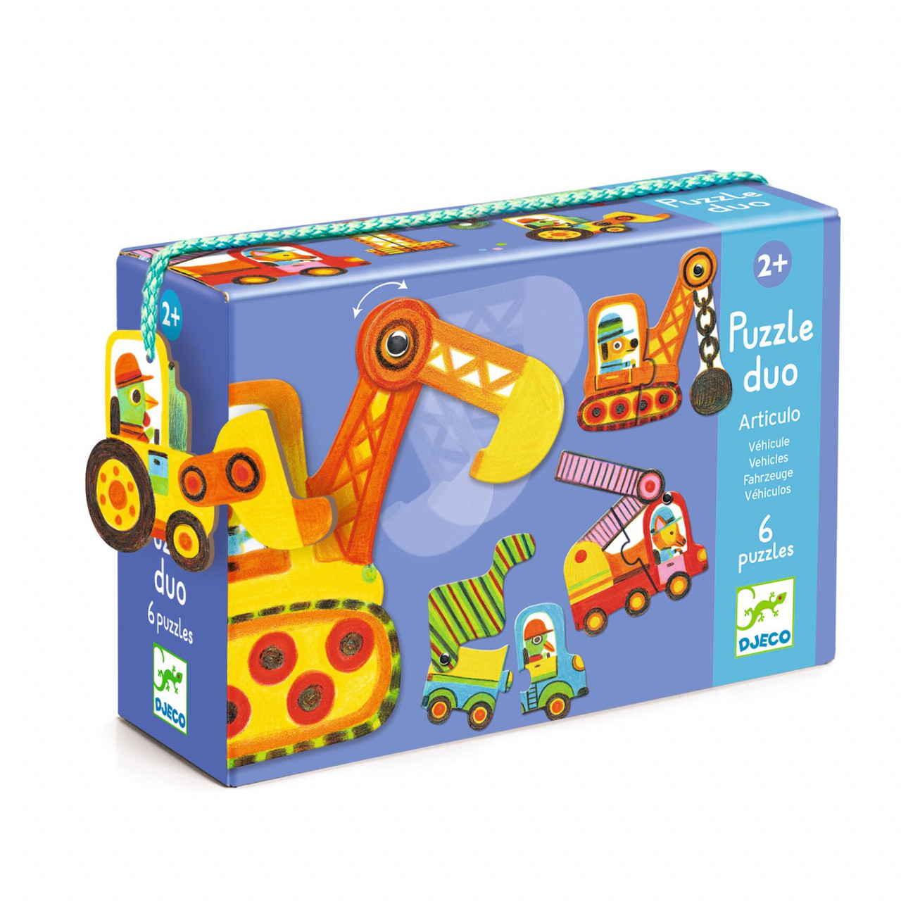 Puzzle mobil duo Vehicule, Djeco - imaginea 1 Puzzle mobil duo Vehicule, Djeco - imaginea 1