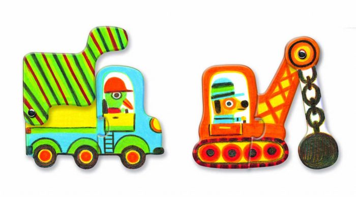 Puzzle mobil duo Vehicule, Djeco - imaginea 4