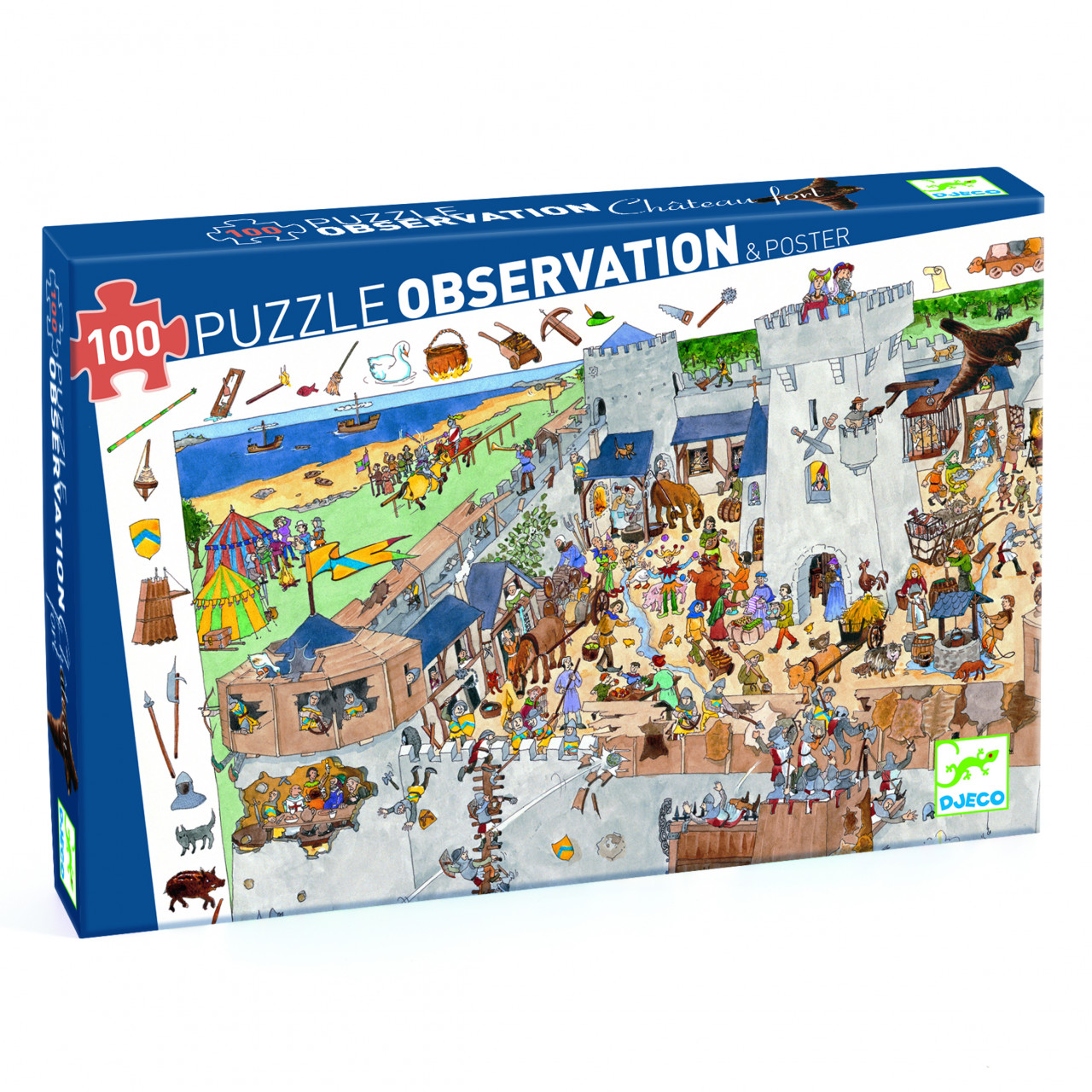 Puzzle observatie Fortareata, Djeco - imaginea 1 Puzzle observatie Fortareata, Djeco - imaginea 1