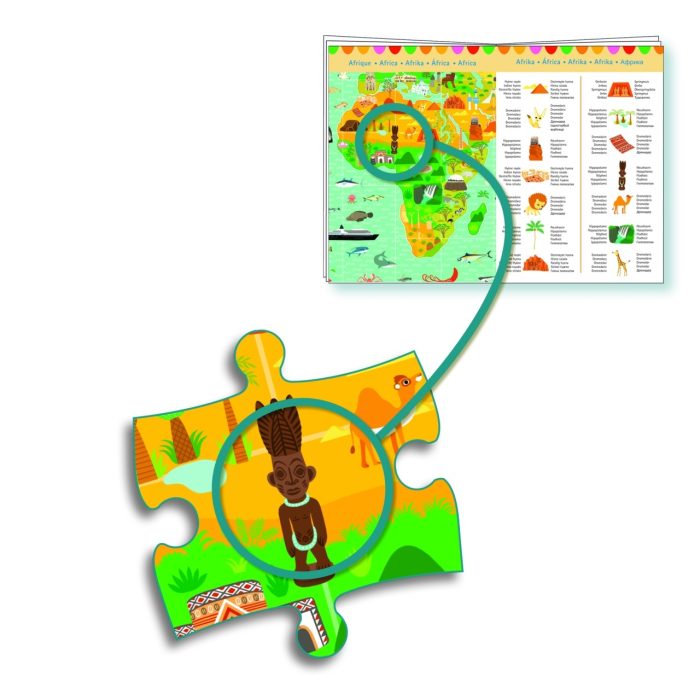 Puzzle observatie In jurul lumii, Djeco - imaginea 5