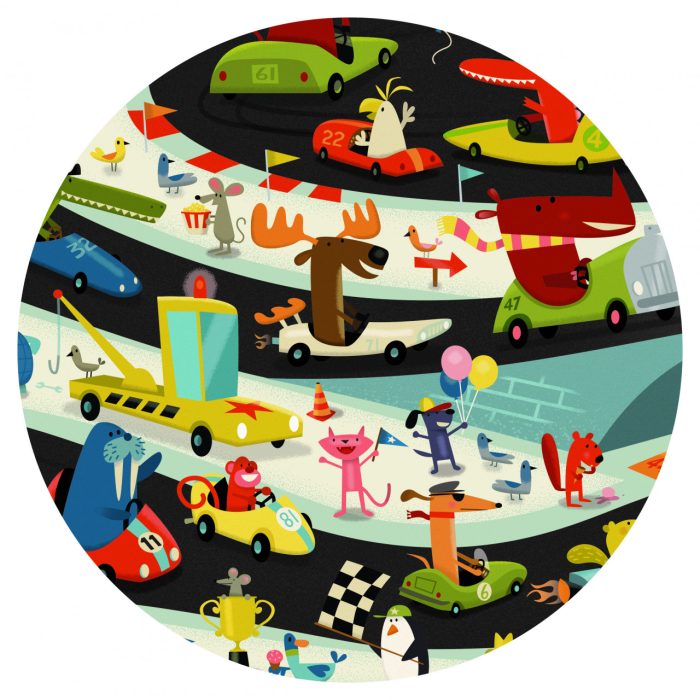 Puzzle observatie Raliul masinilor, Djeco - imaginea 3