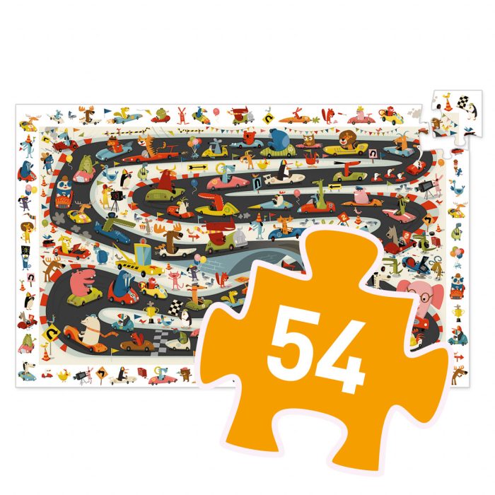 Puzzle observatie Raliul masinilor, Djeco - imaginea 5