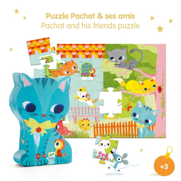 Puzzle Pisici jucause, Djeco - imaginea 2
