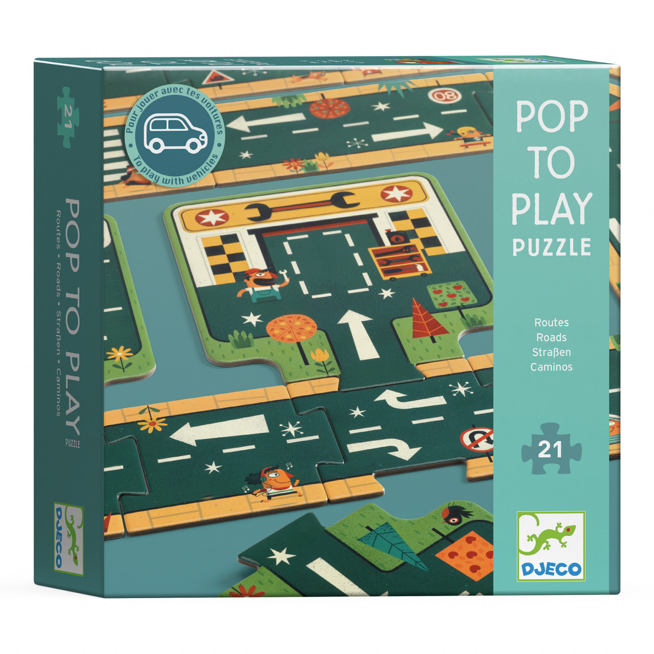 Puzzle Pop to play Drumuri, Djeco - imaginea 1 Puzzle Pop to play Drumuri, Djeco - imaginea 1