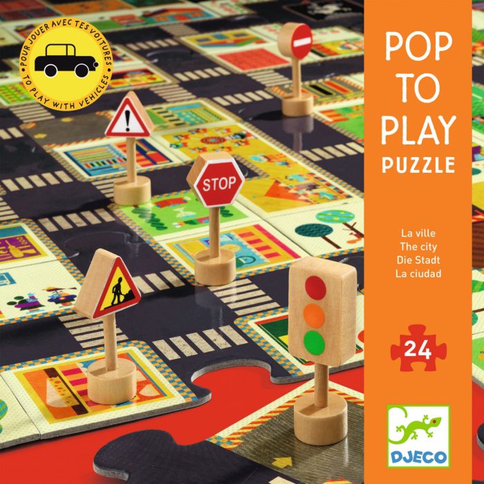 Puzzle Pop to play Orasul, Djeco - imaginea 2