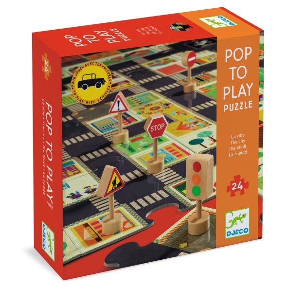 Puzzle Pop to play Orasul, Djeco - imaginea 1