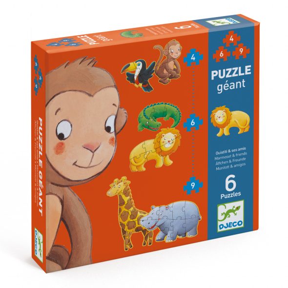 Puzzle progresiv Animale salbatice, Djeco - imaginea 1