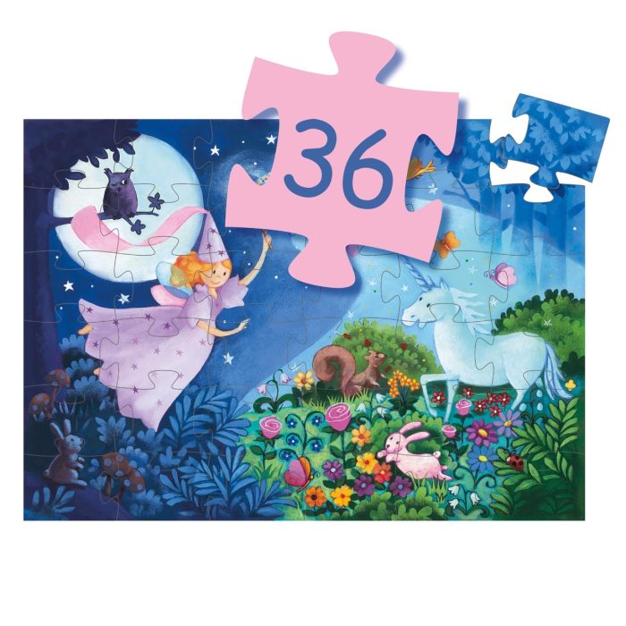 Puzzle Zana si unicornul, Djeco - imaginea 4