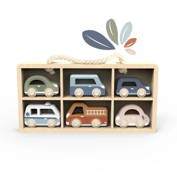 Set de 6 masinute din lemn, Speedy Monkey - imaginea 1