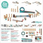 Set de constructie trasee Zig & Go Roll 28 piese, Djeco - imaginea 4