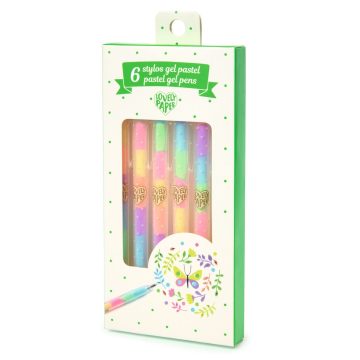 Set fluo roll-gel 6 culori combinate, Djeco - imaginea 1