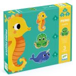 Set puzzle-uri evolutive In ocean, Djeco - imaginea 1