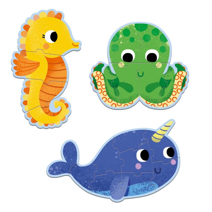 Set puzzle-uri evolutive In ocean, Djeco - imaginea 4