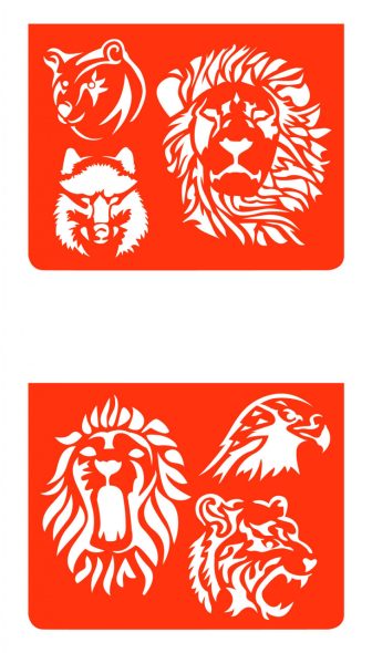 Set sabloane Animale salbatice, Djeco - imaginea 1