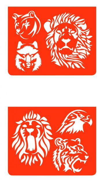 Set sabloane Animale salbatice, Djeco - imaginea 1