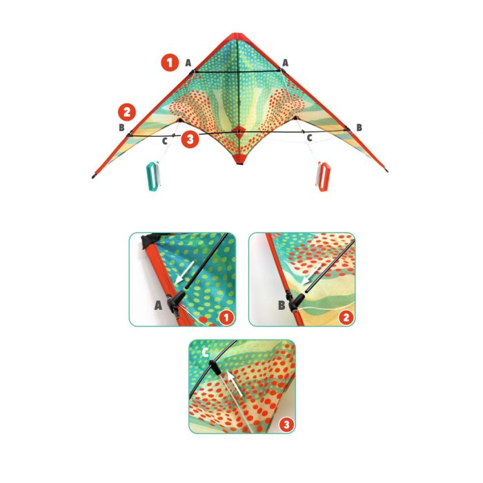 Zmeu acrobatic Puncte rosii, Djeco - imaginea 3