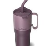 Pahar termic cu capac rabatabil și pai Klean Kanteen 769 ml , Pink Lemonade - imaginea 1