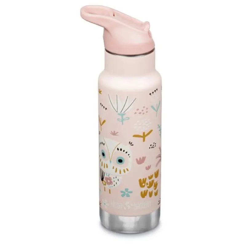 Termos din otel pentru copii Klean Kanteen Insulated Kid Classic Narrow 355 ml cu capac sport flip Owlet - imaginea 1