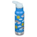Termos din otel pentru copii Klean Kanteen Insulated Kid Classic Narrow 355 ml cu capac sport flip Rainbows