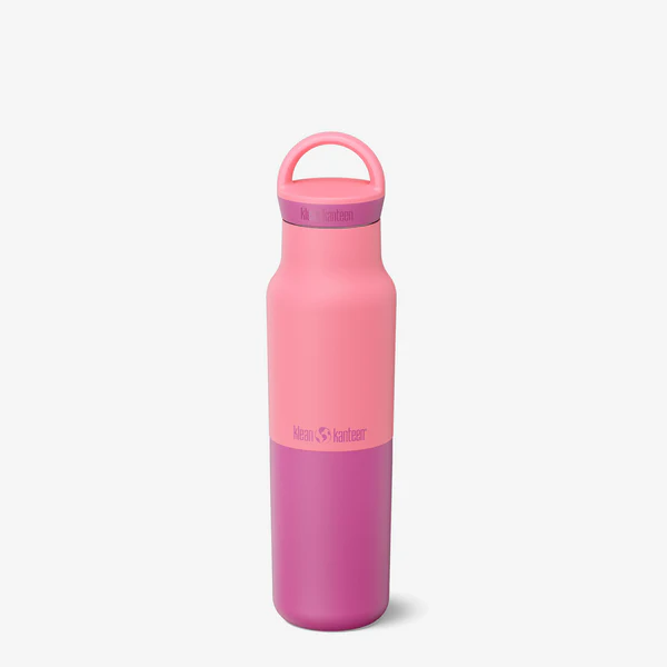 Sticla termica Rise Classic Insulated + Arch Loop 592ml Klean Kanteen, Pink Lemonade - imaginea 1