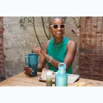 Pahar termic cu capac rabatabil și pai Klean Kanteen 1064 ml, Brittany Blue - imaginea 3 Pahar termic cu capac rabatabil și pai Klean Kanteen 1064 ml, Brittany Blue - imaginea 3