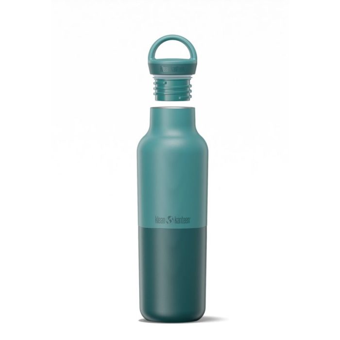 Sticla termica Rise Classic Insulated + Arch Loop 592ml Klean Kanteen, Brittany Blue - imaginea 2