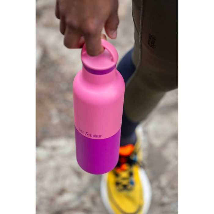 Sticla termica Rise Classic Insulated + Arch Loop 592ml Klean Kanteen, Pink Lemonade - imaginea 6