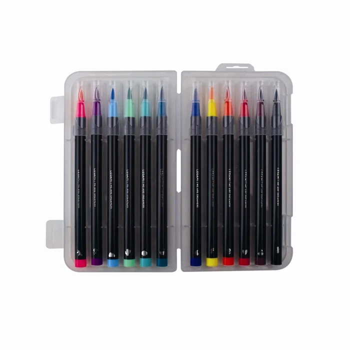 Set 12 carioci tip pensula – Brush Markers - imaginea 2