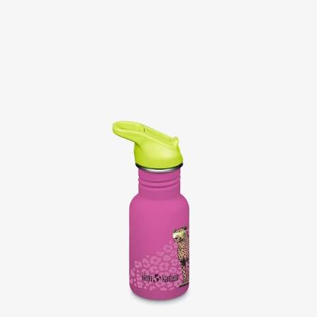Sticla din otel pentru copii Klean Kanteen Kid Classic Narrow 355 ml cu capac sport flip ,Cool Cat - imaginea 1