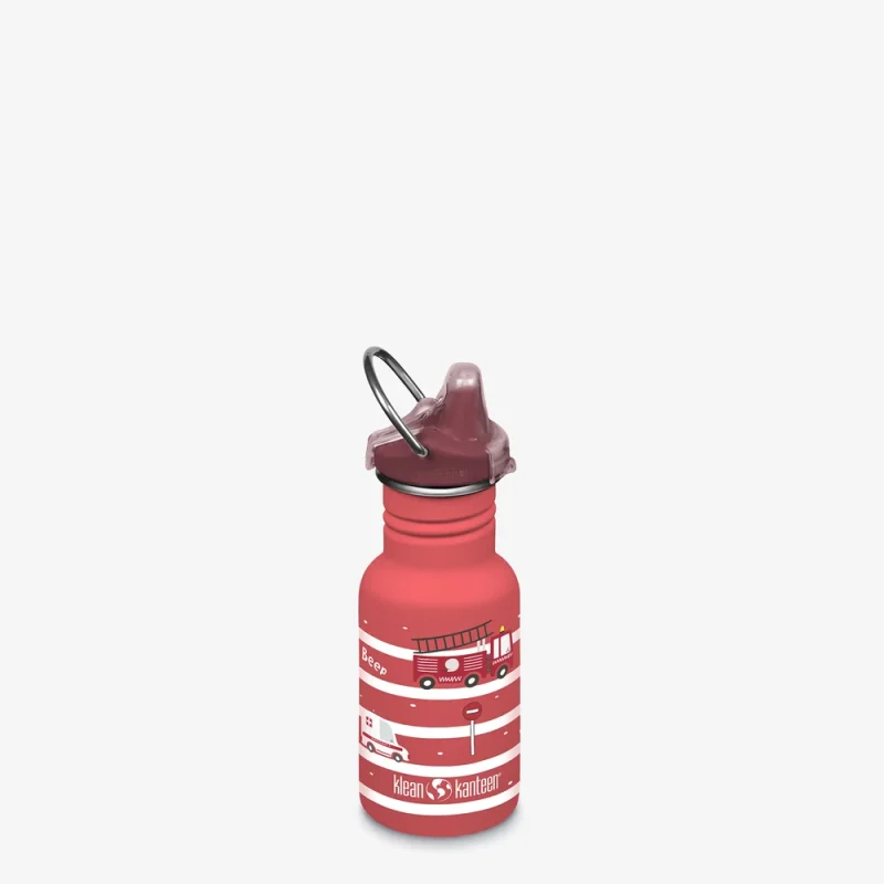 Sticla de apa Klean Kanteen Classic Sippy 355 ml-Fire Trucks - imaginea 1