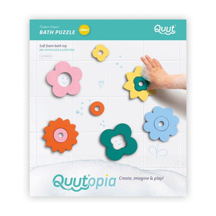 Puzzle de baie, Flower power, Quut - imaginea 2