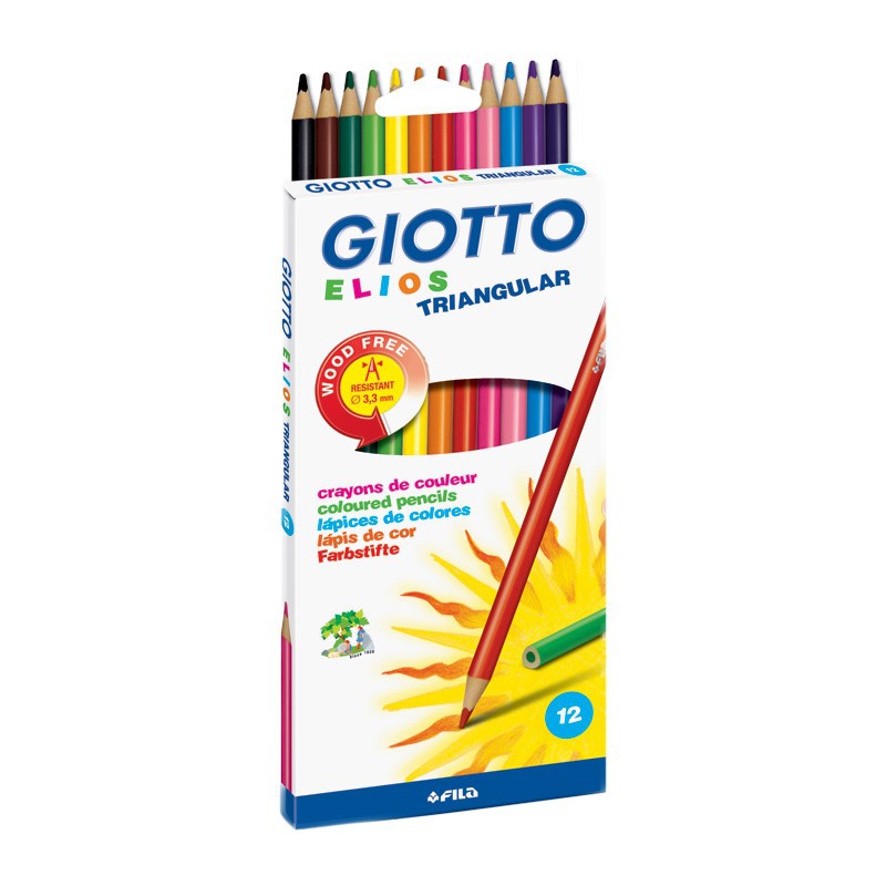 Set 12 creioane colorate Elios Giotto - imaginea 1