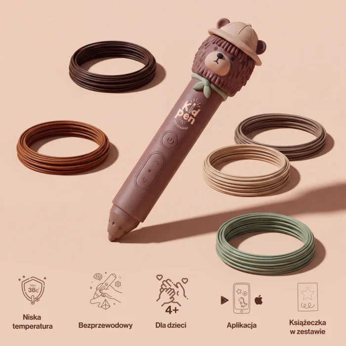 Stilou 3D pentru copii- model Ursulet - imaginea 4